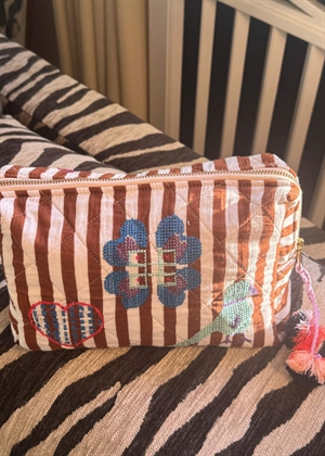 Rosea cosmetic bag Brown Stripes Sissel Edelbo 